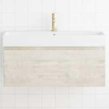 San Remo Wall Hung Single Vanity with Polymarble Countertop